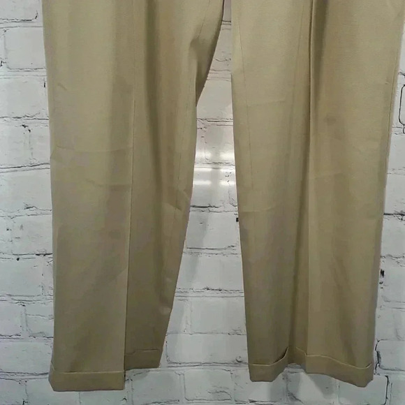 Greg Norman Mens 38/34 Khaki Golf Rip Stop Double Pleated Cuffs Metal Clasp - Picture 7 of 16